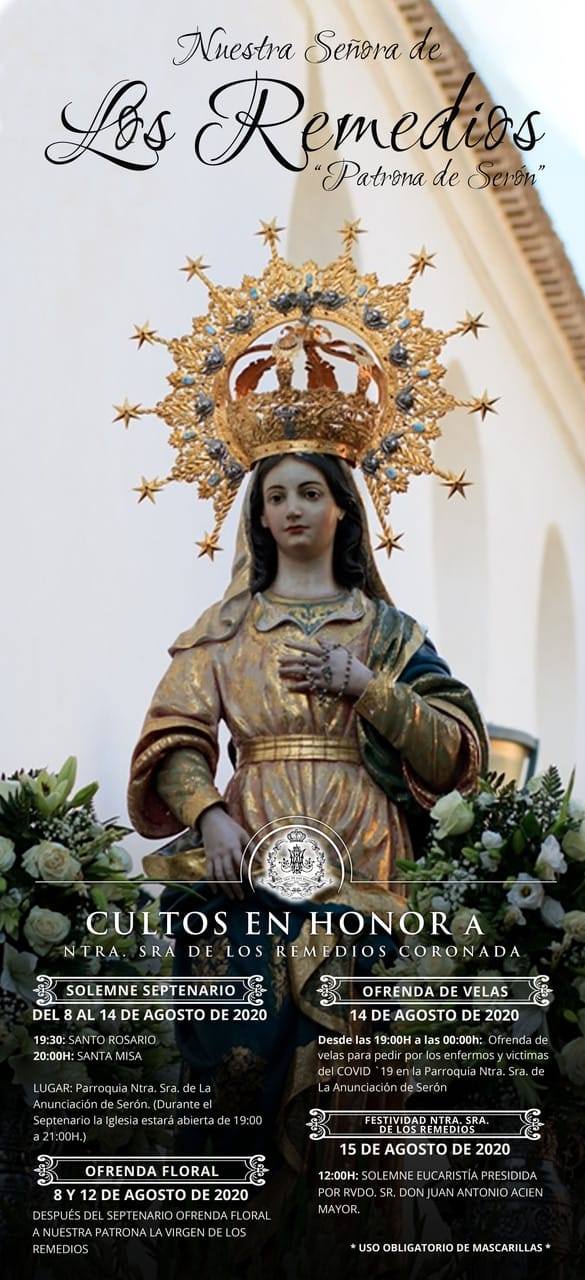 Fiestas patronales en honor de Nuestra Señora de los Remedios 2020 Serón